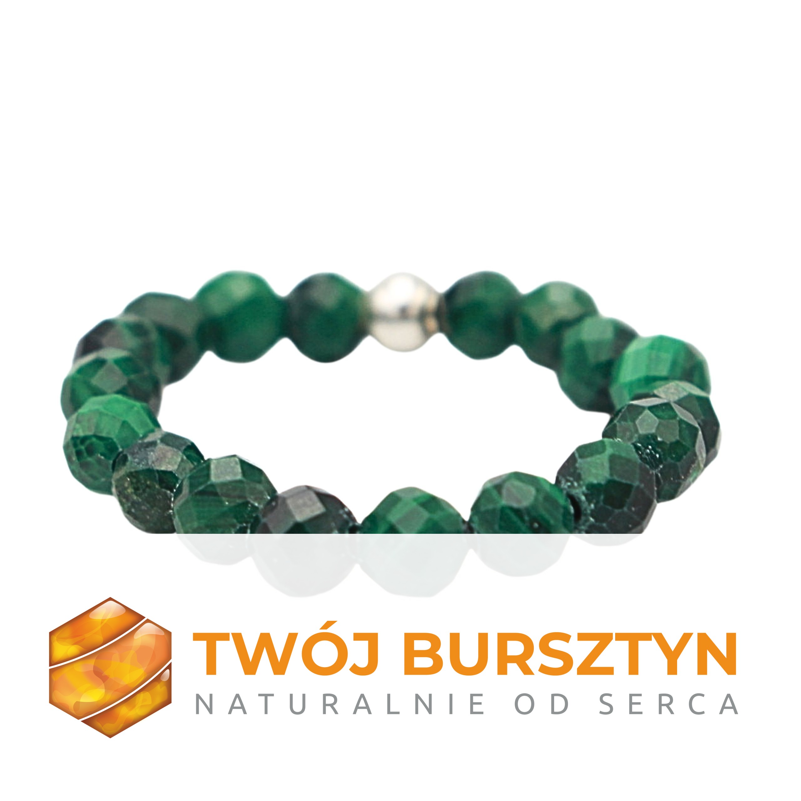 Pierścionek z Malachitu | Srebro 925